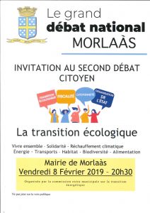 Second débat transition écologique @ Salle de conférence - Mairie de Morlaàs