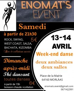 Week-end de danse Enomats Event @ Salles de réception et de conférence