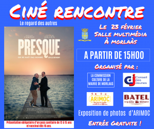Cinéma-Rencontre / Conseil des jeunes & ARIMOC - Film "Presque" @ Salle Multimédia